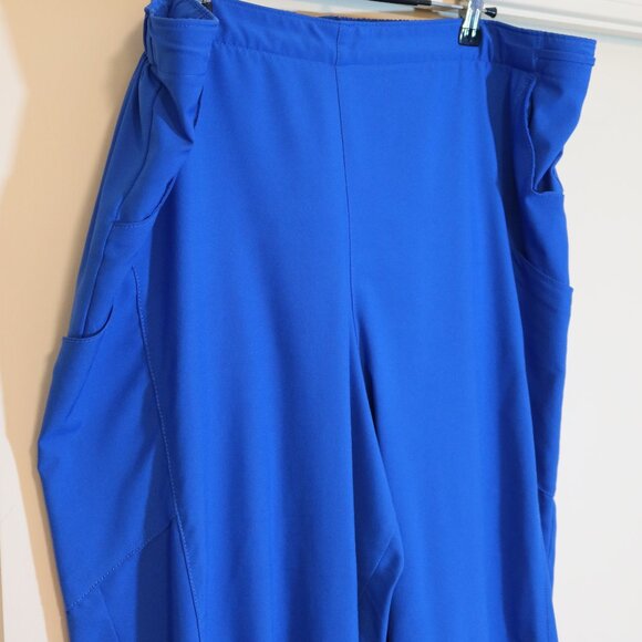 WonderWink W123 Women's Flat Front Cargo Pant #5155 - Royal Blue - Picture 1 of 8